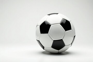Fototapeta premium Studio shot, pristine white football, isolated, commercial, template, object