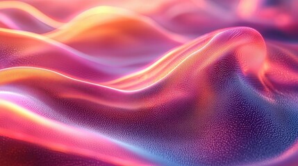 Abstract waves of vibrant colors flowing smoothly in a digital landscape