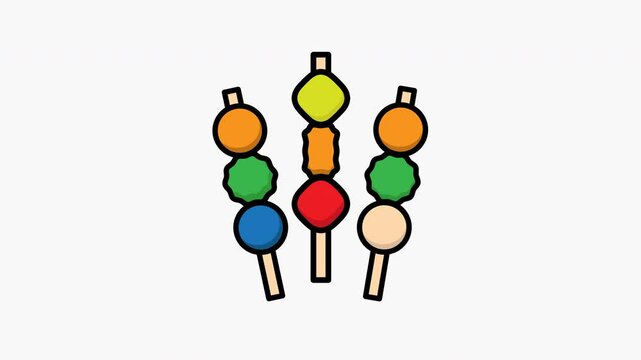 animation sticks candy 2d minimalist illustration motion graphic