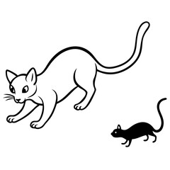 Fototapeta premium cat and mouse