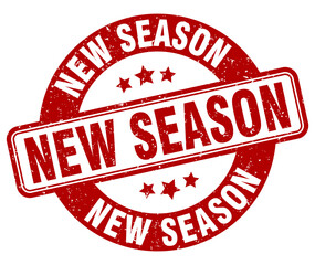 new season stamp. new season label. round grunge sign
