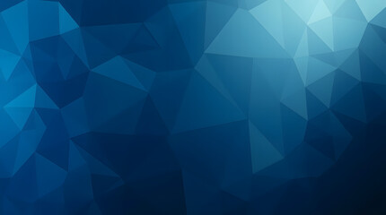 Fototapeta premium Abstract geometric background with blue tones, low poly polygonal digital art.