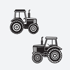 Tractor silhouette  vector art 1