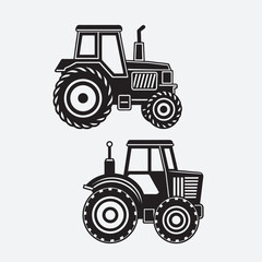 Tractor silhouette  vector art 1