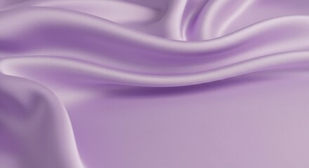 Obraz premium Close-up of silky lavender satin fabric with delicate smooth folds 