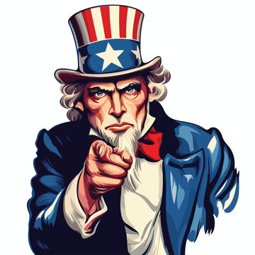 uncle sam vector image one white background