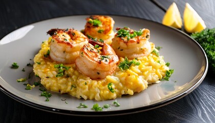 Plump, tender shrimp stuffed with a creamy blend of cheese, garlic, and herbs, baked to golden perfection, and drizzled with a velvety butter sauce for a rich, savory seafood delight.