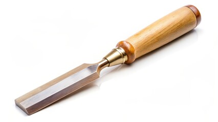 Fototapeta premium Woodworking Chisel on White Background