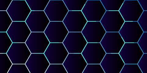 Abstract technology background with hexagonal texture. Creative hexagons pattern for futuristic concept.
