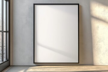  ISO A paper size frame mockup on living room wall in modern interior design
