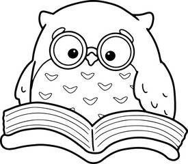 library cartoon doodle