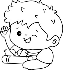 library character doodle