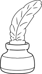 ink feather doodle