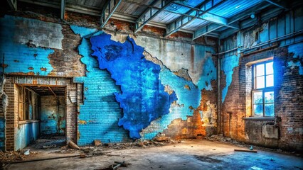 Wisconsin Urban Exploration: Blue Gradient Map Aerial Photography