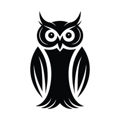 owl on white background