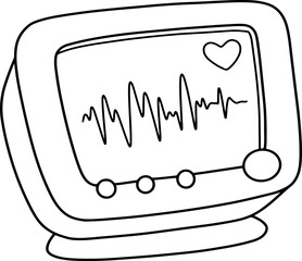 hand drawn hospital equipment