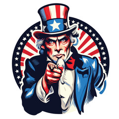 uncle sam vector image on white background 