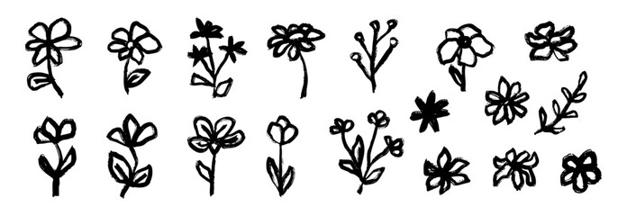 Hand Drawn Flower Doodle Vector Illustration for Natural and Decorative Design Elements