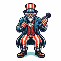 uncle sam vector image one white background