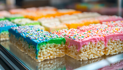 Colorful holiday sweets for passover pesach celebration. concept of festive desserts, jewish tradition, vibrant pastry delight, display, store, shopping