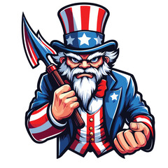 uncle sam vector image one white background