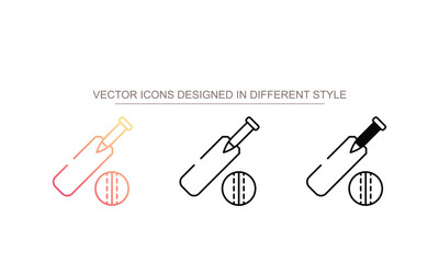 Cricket icon design with white background stock illustration