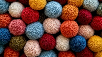 Colorful knitted balls