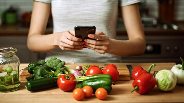 Frau bereitet eine gesunde Mahlzeit in der K&uuml;che zu