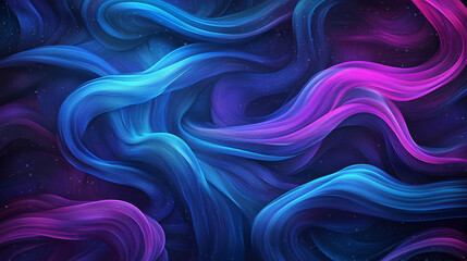 Naklejka premium Abstract Blue Purple Flowing Lines Background