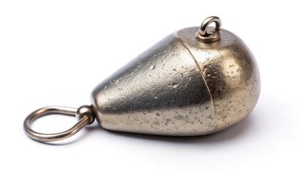 Antique Metal Pendant on White Background