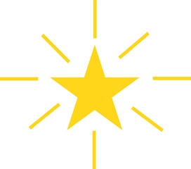 Golden star sparkling