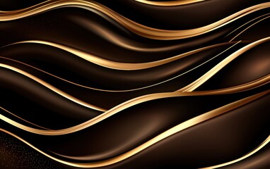 Seamless pattern of layered chocolate textures, fluid marbling with sharp geometric elements, evoking avant-garde fine-dining desserts