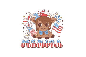 Merica, Coquette 4th Of July Sublimation Design
