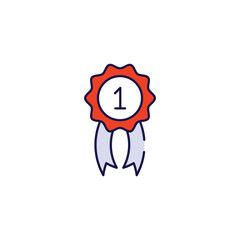 Obraz premium 1st award icon design with white background stock illustration