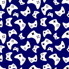 Seamless pattern of video game controller icon