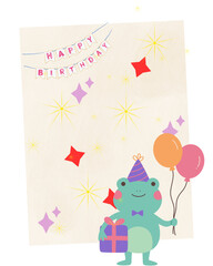 Birthday card vector illustration for cards 