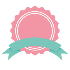 Pastel round label badge