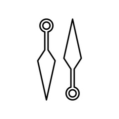 Ninja weapon (kunai) icon design