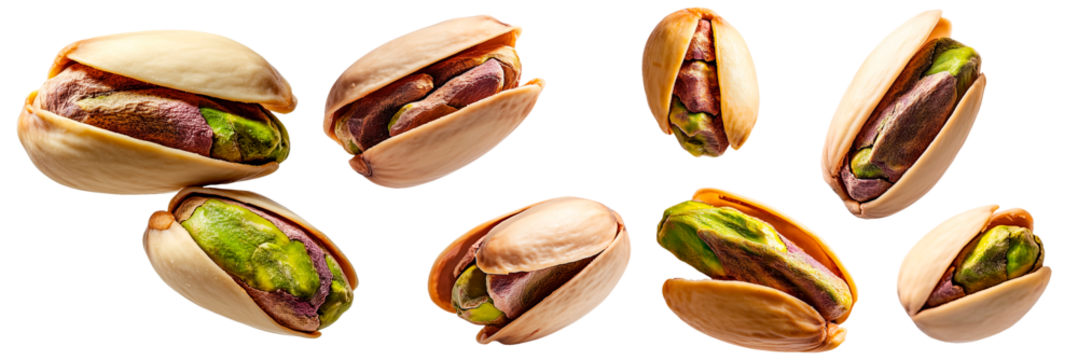 Pistachio Nut Product Set – Isolated on White Background, Transparent PNG
