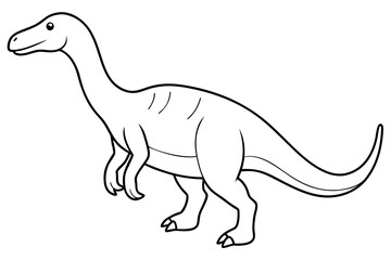 dinosaur line art silhouette vector illustration