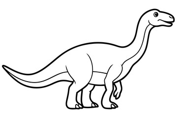dinosaur line art silhouette vector illustration