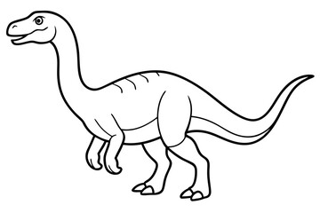 dinosaur line art silhouette vector illustration
