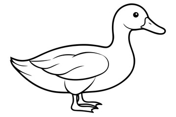 duck line art silhouette vector illustration
