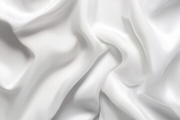 Obraz premium Luxurious Abstract White Fabric Texture with Smooth Silk Folds