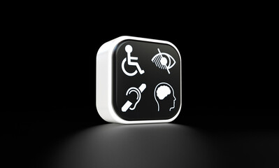 Disabled, Disability Signs, Icons are Visual Presentation.