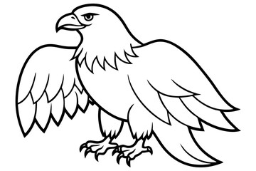 eagle line art silhouette vector illustration