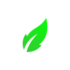 Fototapeta premium Green leaf icon