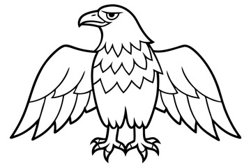 eagle line art silhouette vector illustration