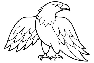 eagle line art silhouette vector illustration