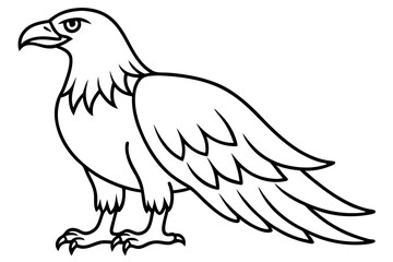 eagle line art silhouette vector illustration